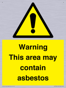 Warning This area may contain asbestos